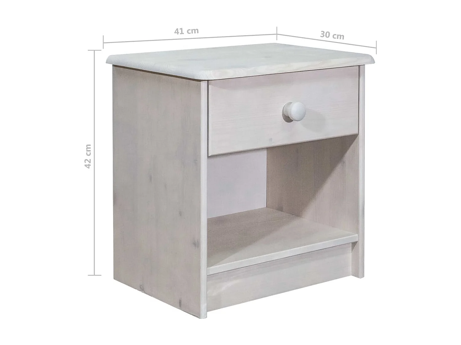 Véronique-Louise  Table de chevet 41x30x42 cm Bois de pin solide