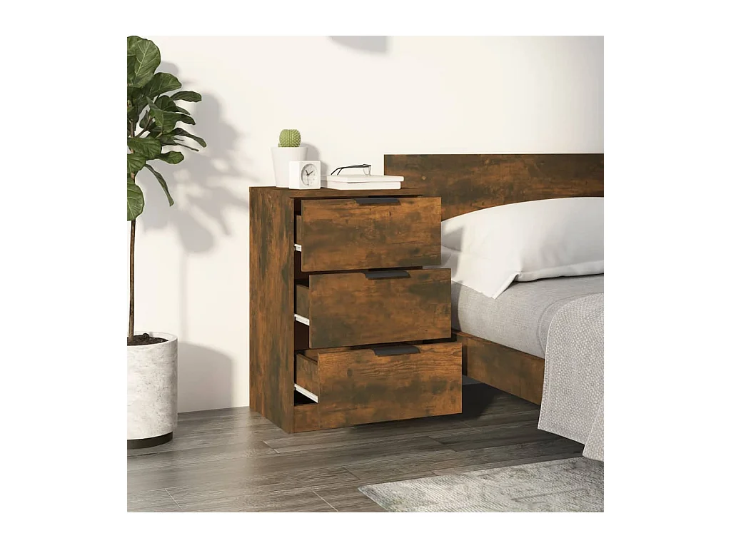 Tucson  Tables de chevet 2 pcs Chêne fumé 40x36x65 cm