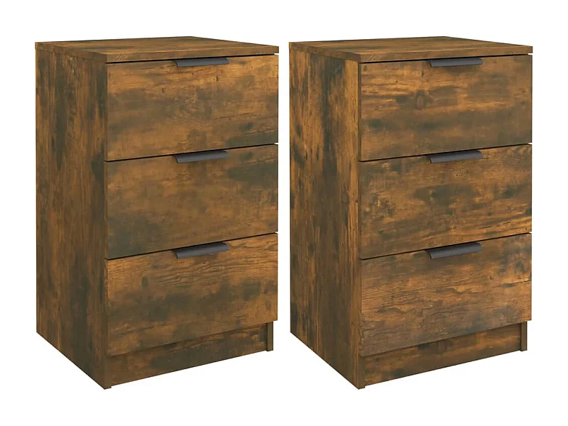 Tucson  Nachtkastjes 2 st 40x36x65 cm gerookt eikenkleurig