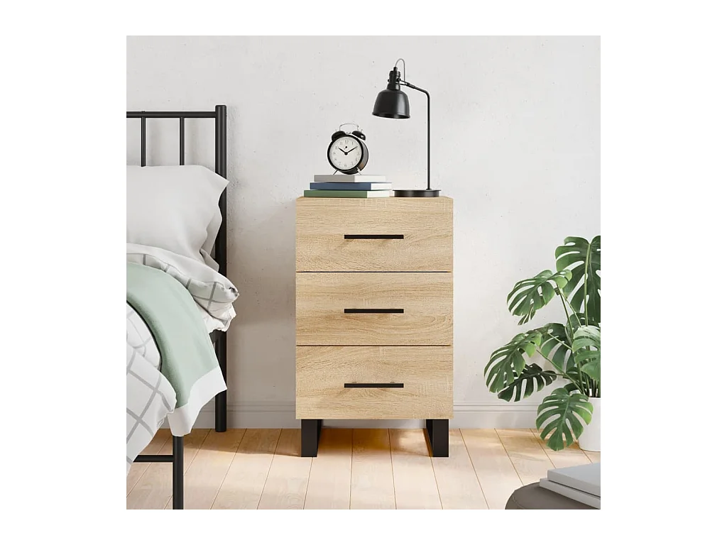 Eilven  Table de chevet chêne sonoma 40x40x66 cm bois d'ingénierie