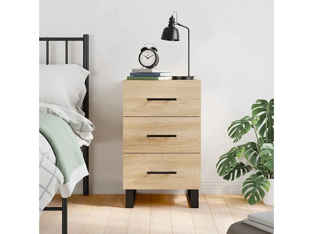 Eilven  Table de chevet chêne sonoma 40x40x66 cm bois d'ingénierie