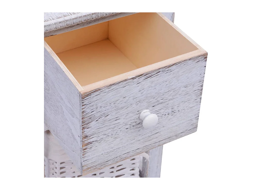 Anwar  Table de chevet 2 pcs Bois Blanc