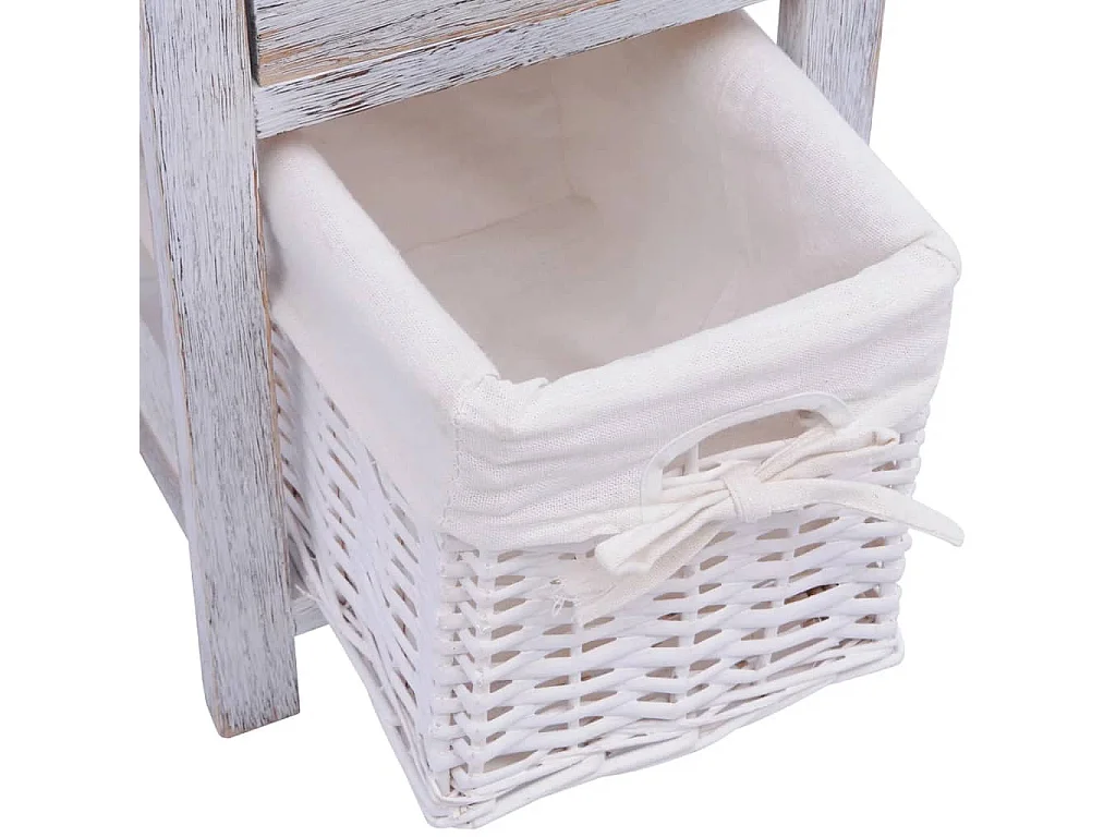 Anwar  Table de chevet 2 pcs Bois Blanc