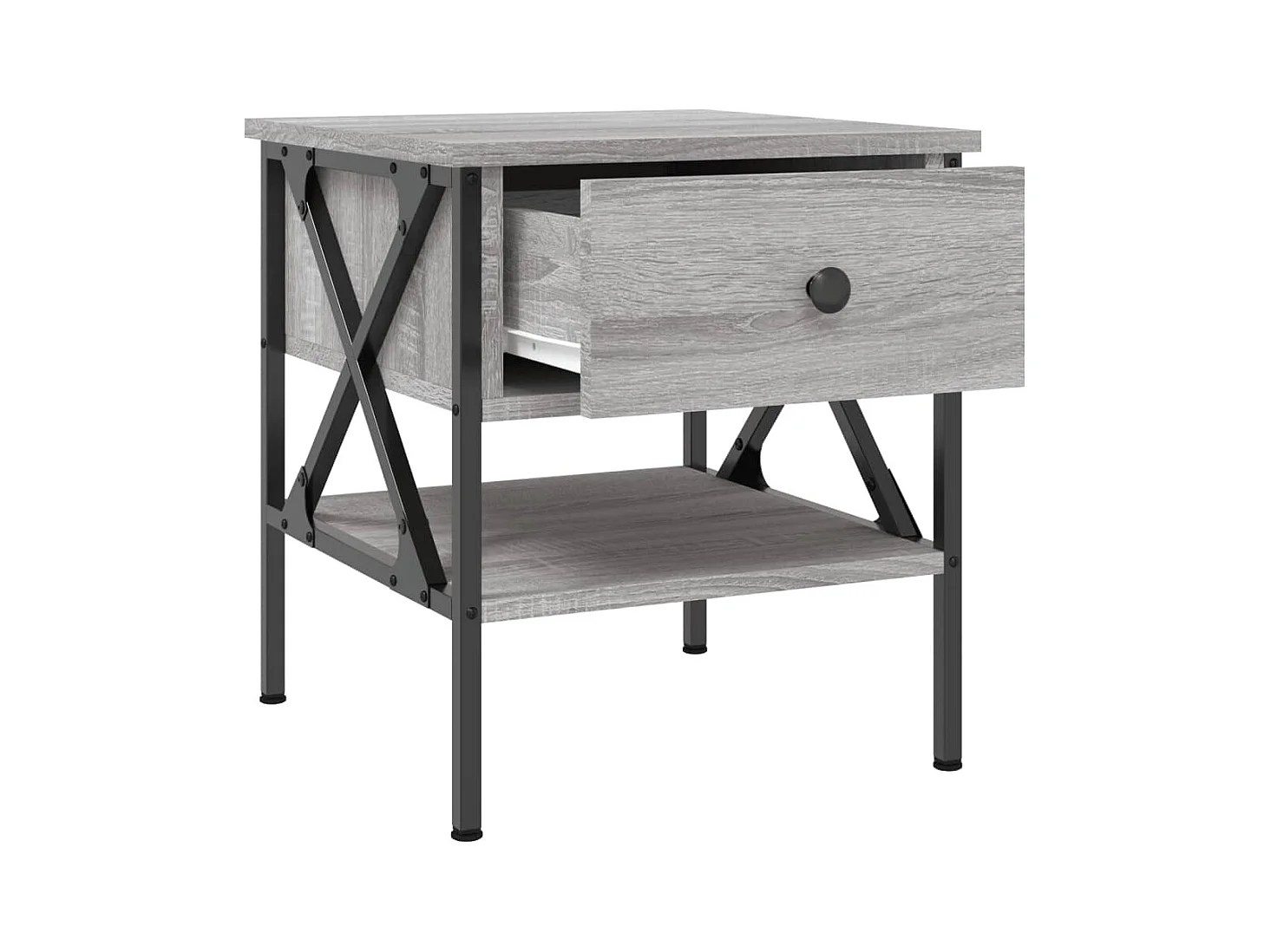 Wit  Tables de chevet 2 pcs sonoma gris 40x42x45 cm bois ingénierie