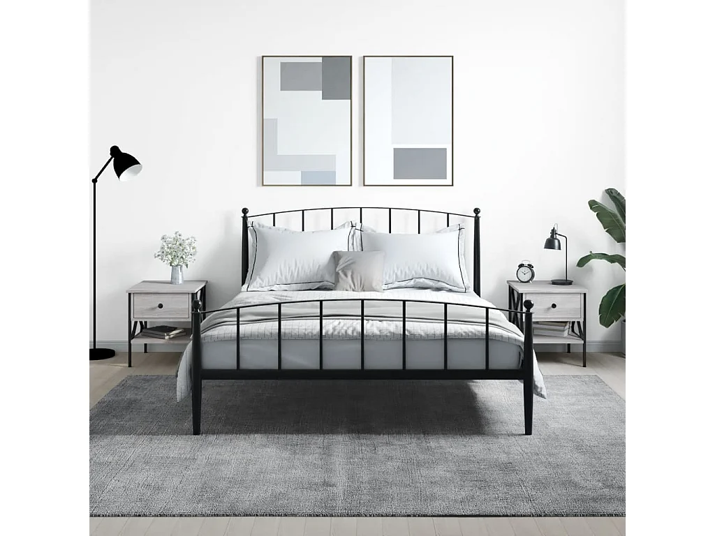 Wit  Tables de chevet 2 pcs sonoma gris 40x42x45 cm bois ingénierie