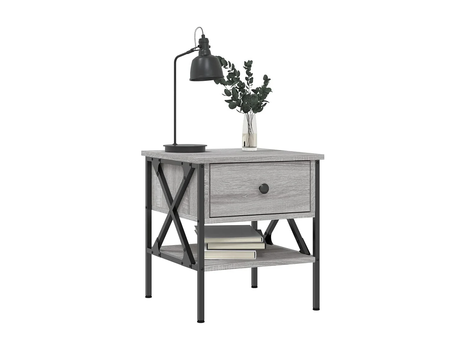 Wit  Tables de chevet 2 pcs sonoma gris 40x42x45 cm bois ingénierie