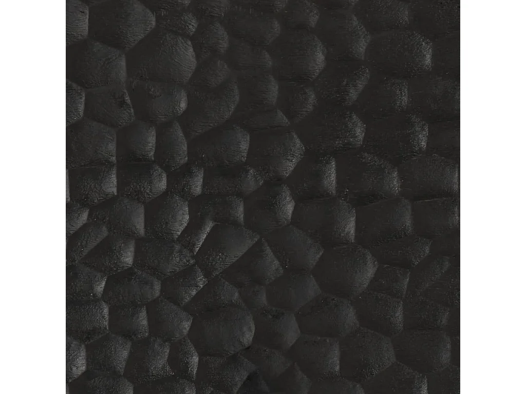 Asrin  Nachttisch Schwarz 50x33x60 cm Massivholz Mango