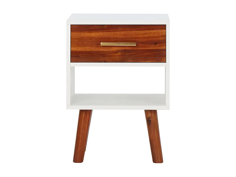 Susanna  Comodino in Legno Massello di Acacia 40x30x57 cm