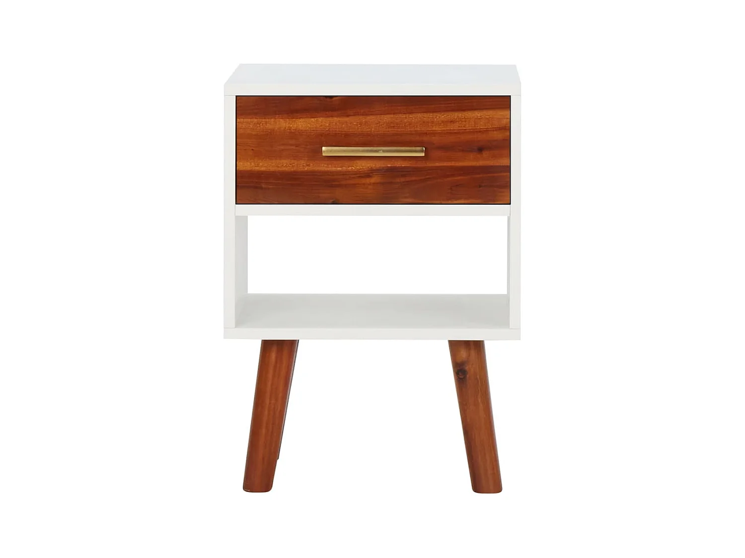Susanna  Comodino in Legno Massello di Acacia 40x30x57 cm