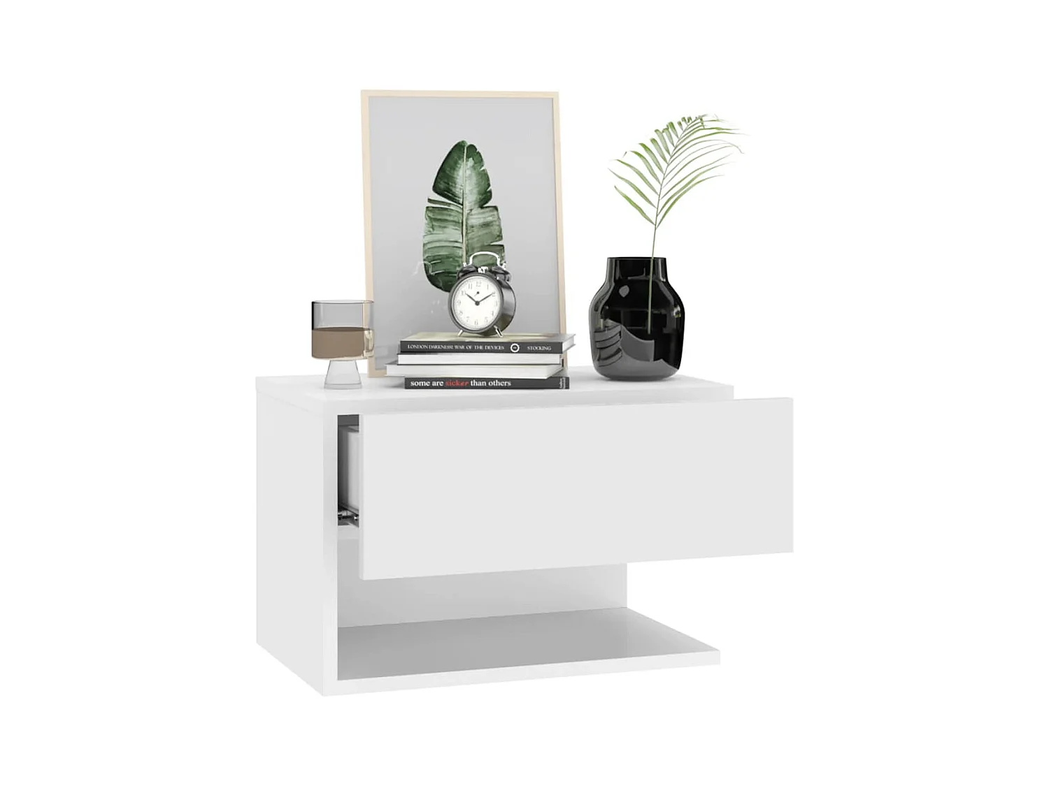 Freke  Tables de chevet murales 2 pcs Blanc