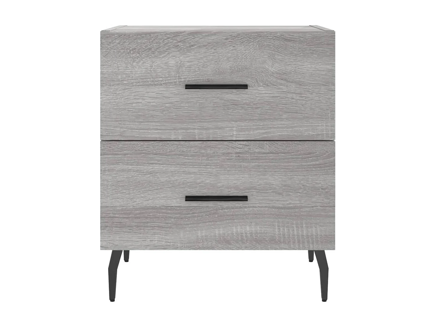 Brad John  Tables de chevet 2 pcs sonoma gris 40x35x47,5 cm