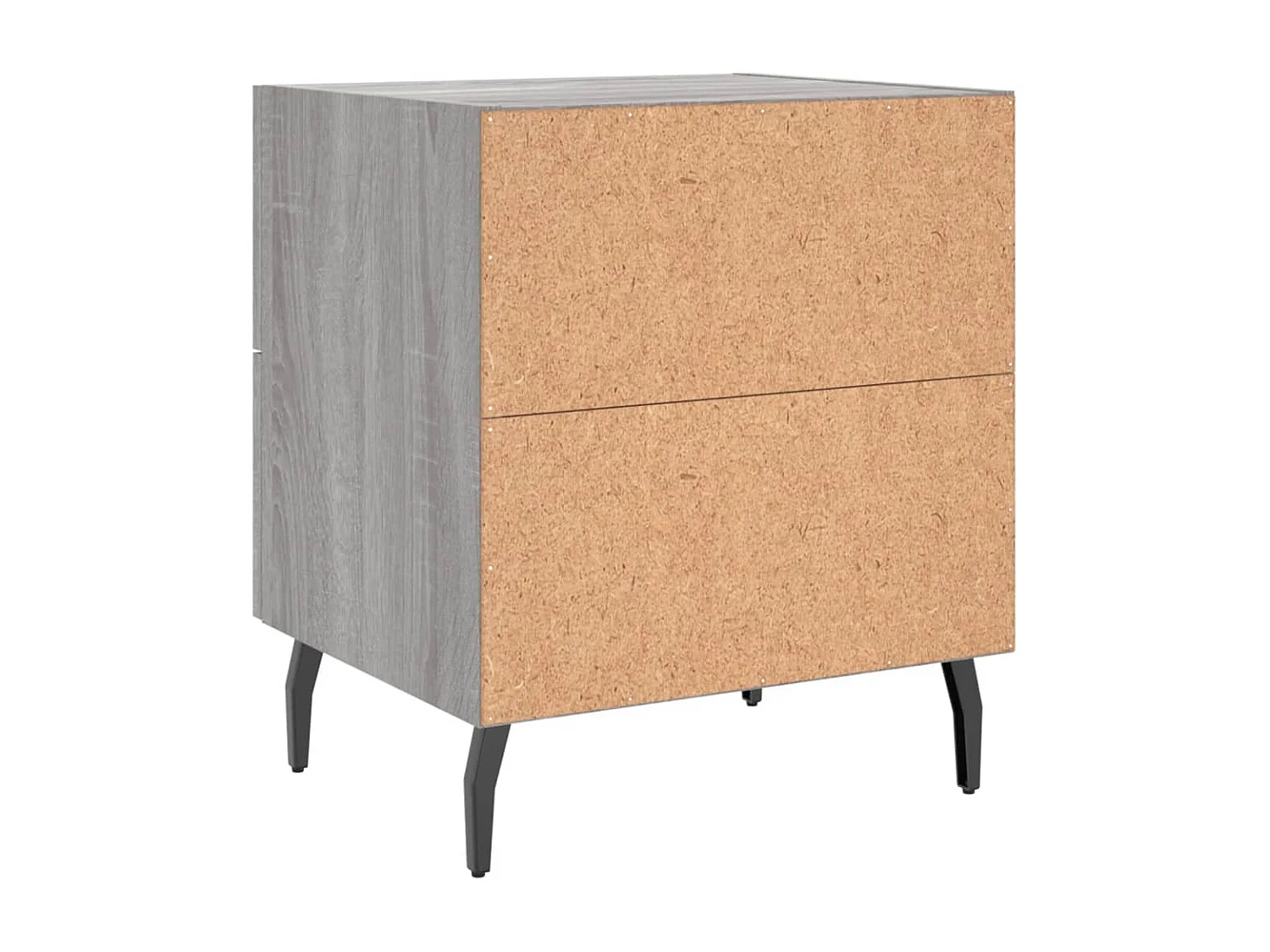 Brad John  Comodini 2 pz Grigio Sonoma 40x35x47,5 cm in Legno Multistrato