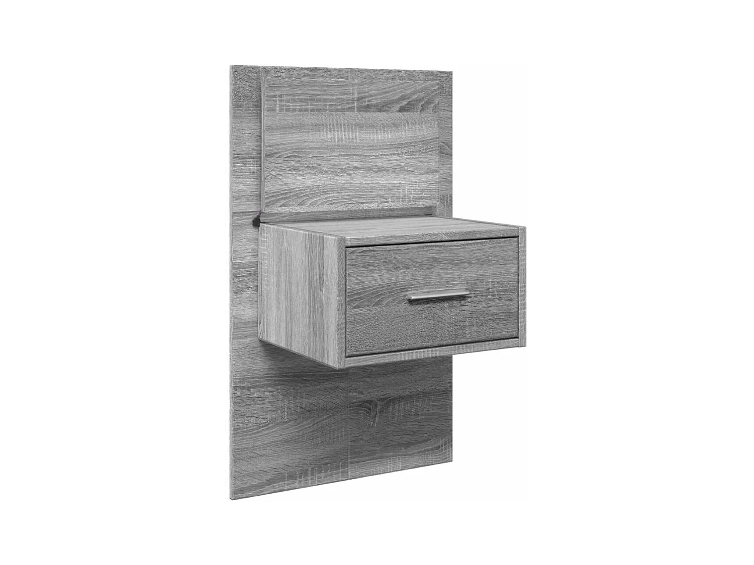 El Campo  Table de chevet murale avec lumières LED sonoma gris