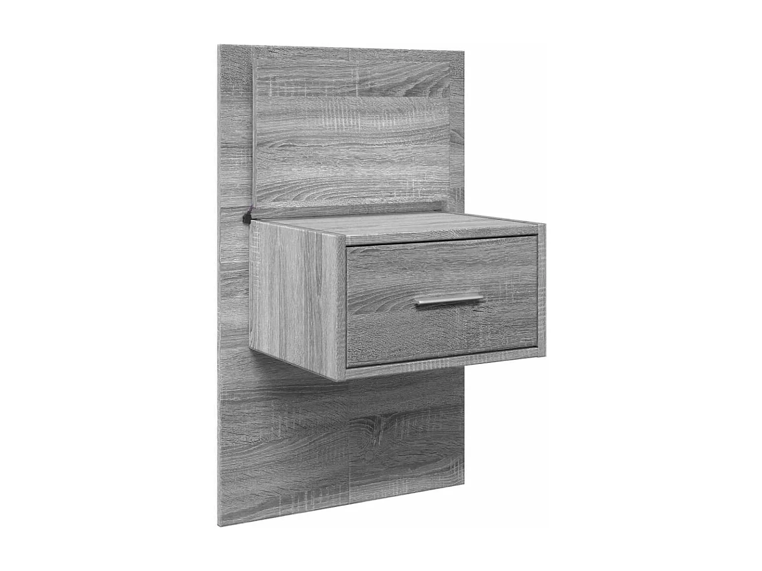 El Campo  Comodino a Parete con luci LED Grigio Sonoma