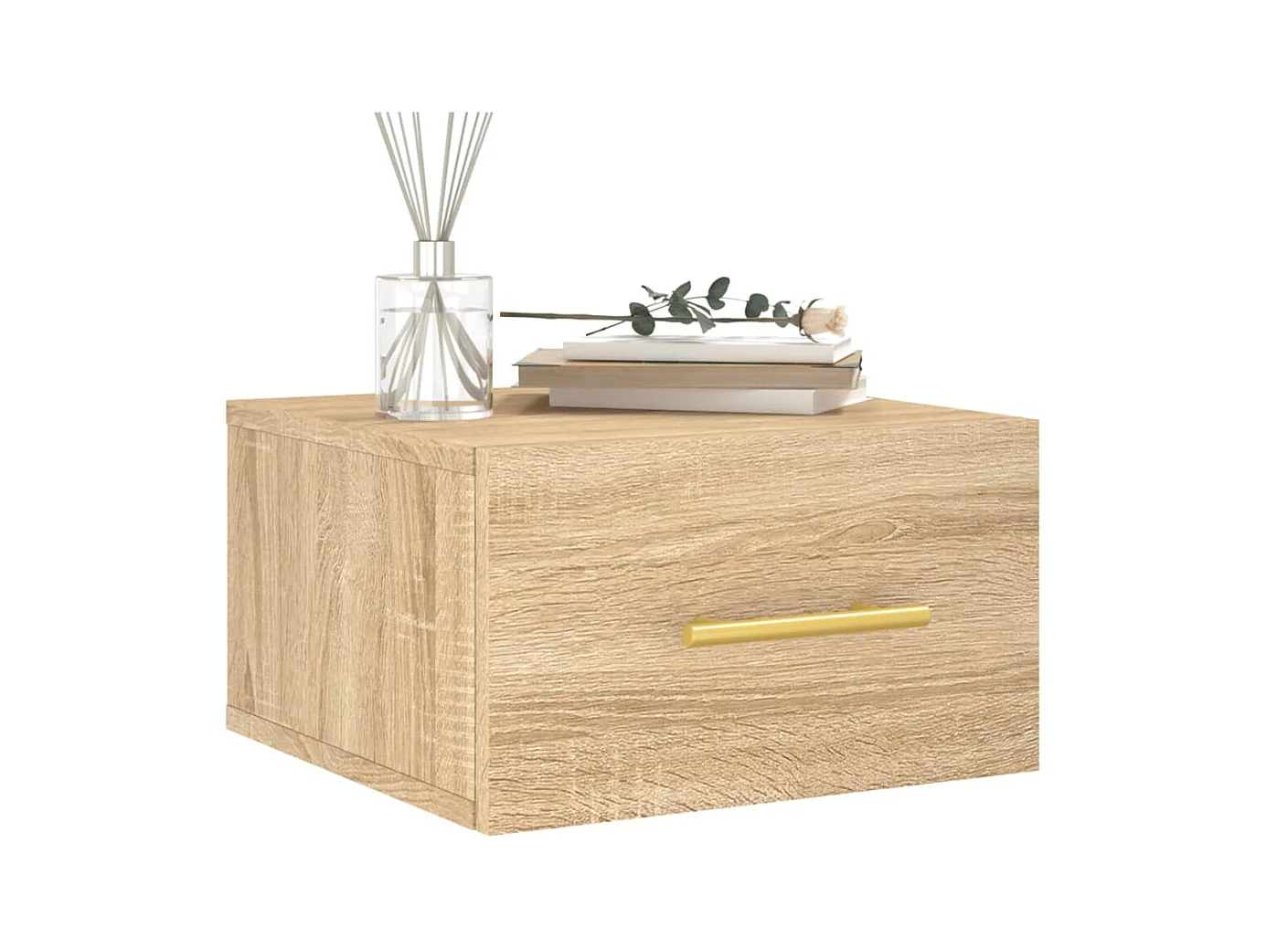 Nylo  Table de chevet murale chêne sonoma 35x35x20 cm