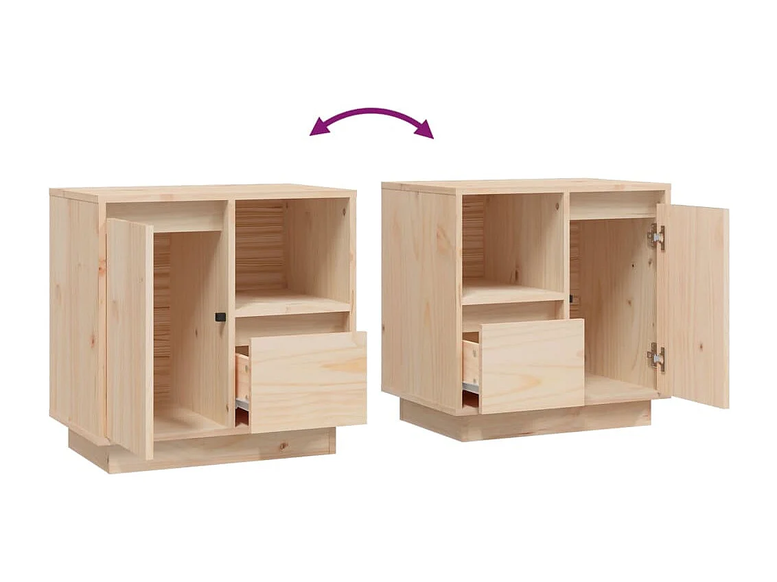 Hollidaysburg  Table de chevet 50x34x50 cm Bois de pin massif