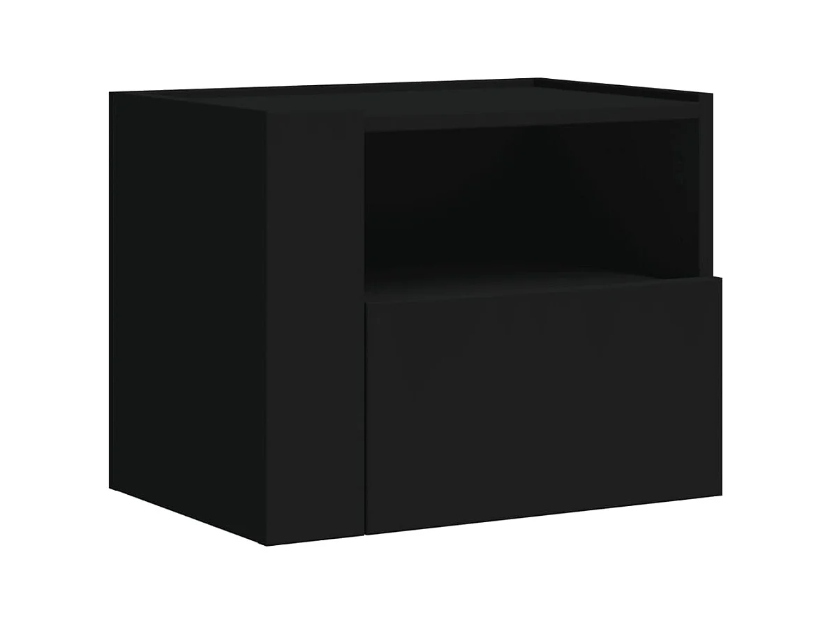 Sun City Center  Table de chevet murale noir 45x30x35 cm