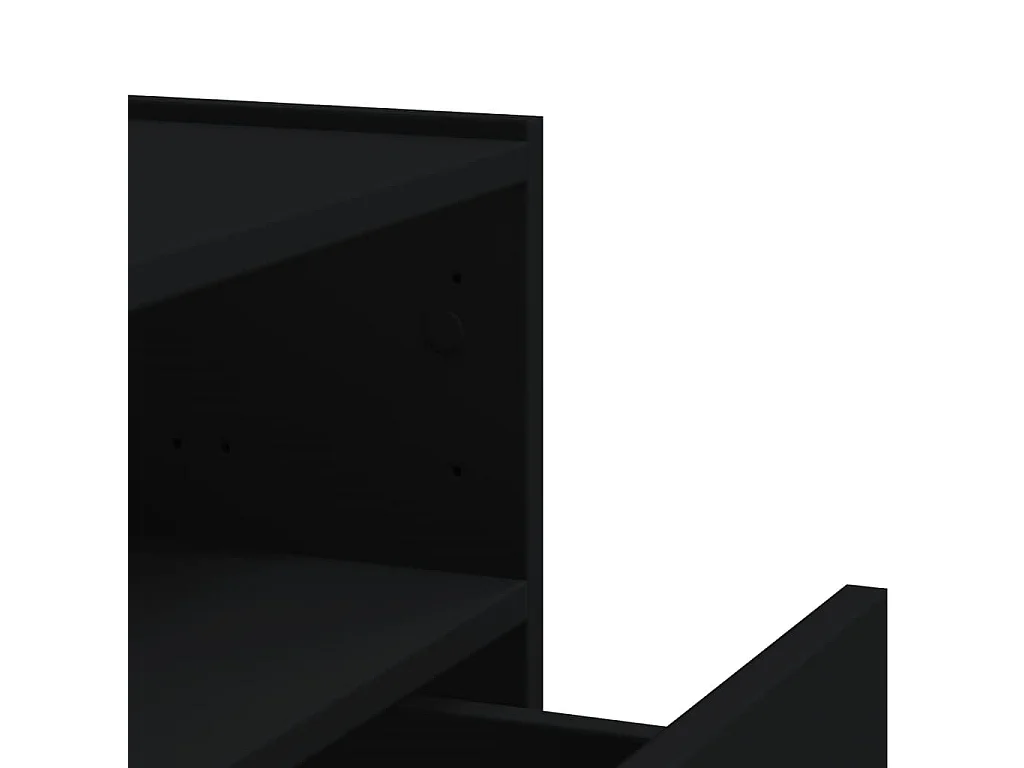 Sun City Center  Table de chevet murale noir 45x30x35 cm