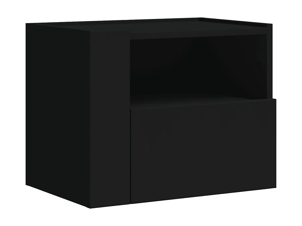 Sun City Center  Table de chevet murale noir 45x30x35 cm