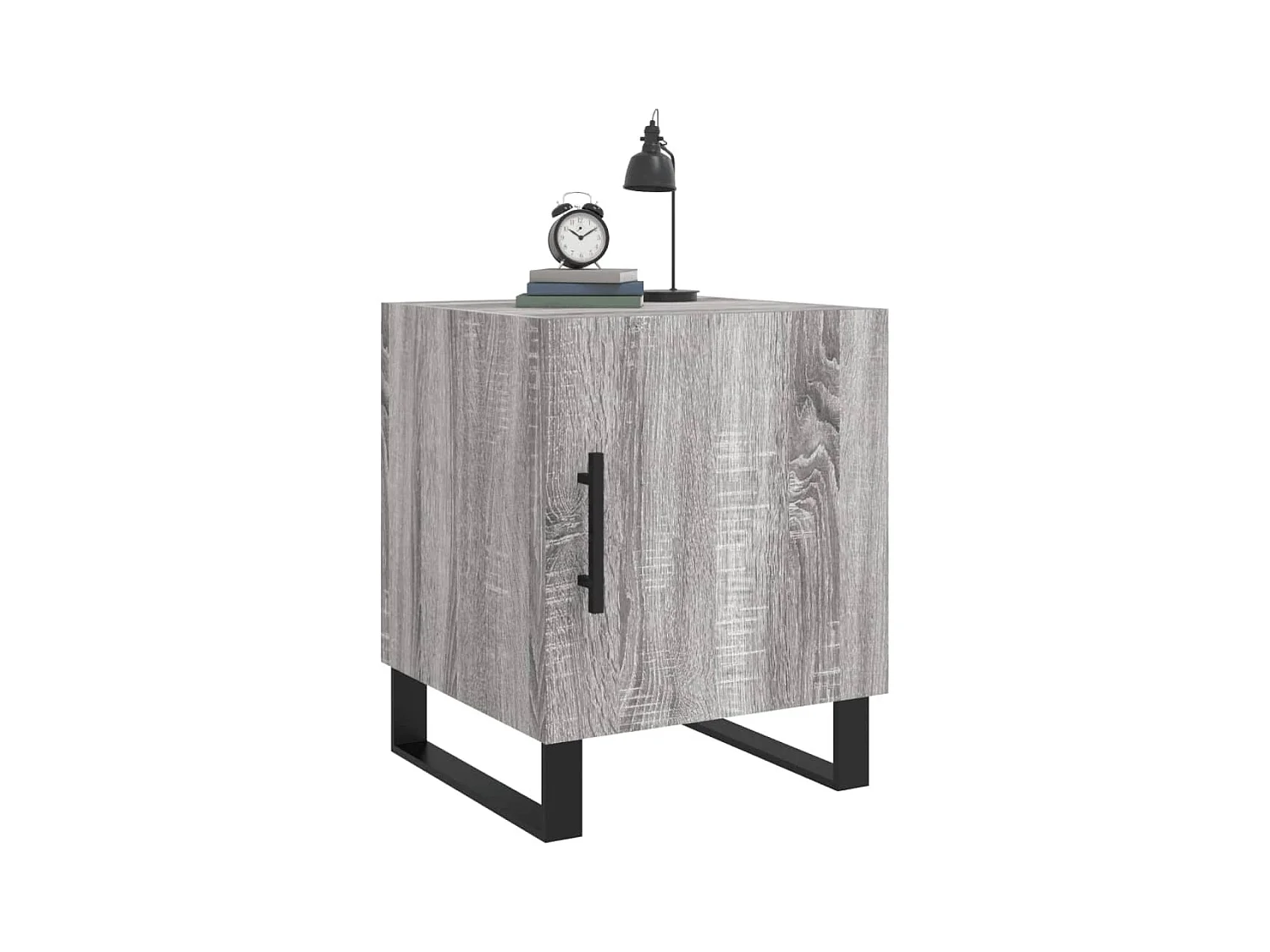 Kuopio  Table de chevet sonoma gris 40x40x50 cm bois d'ingénierie