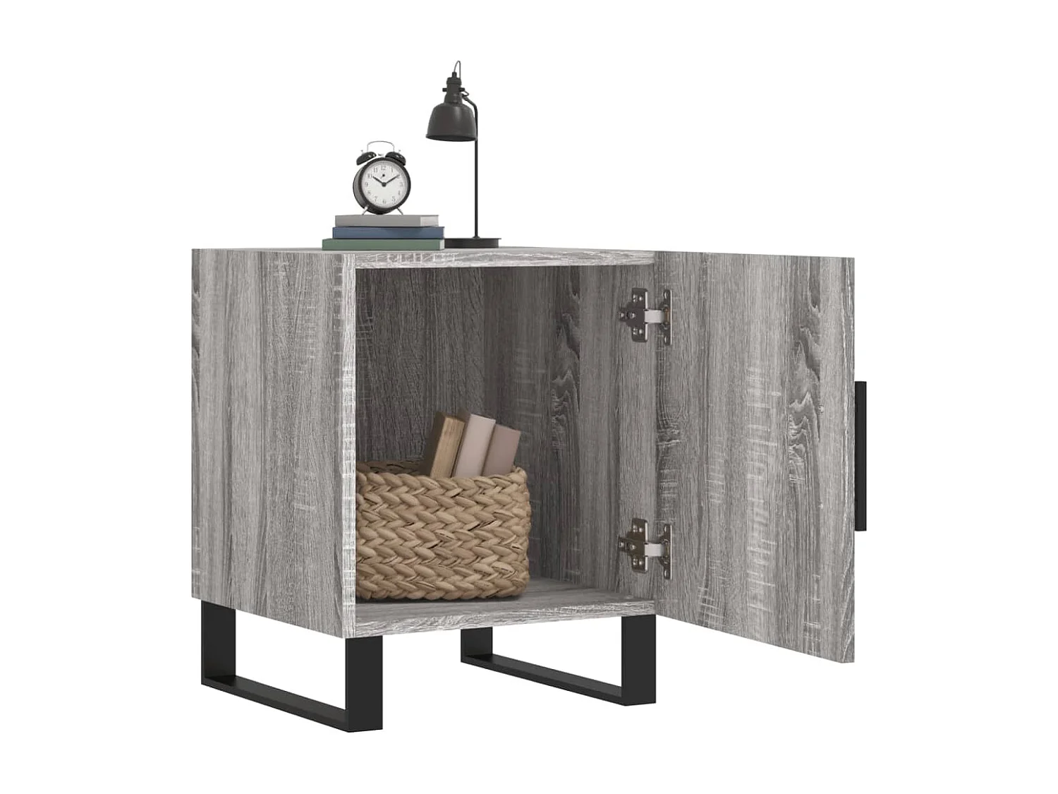 Kuopio  Comodino Grigio Sonoma 40x40x50 cm in Legno Multistrato