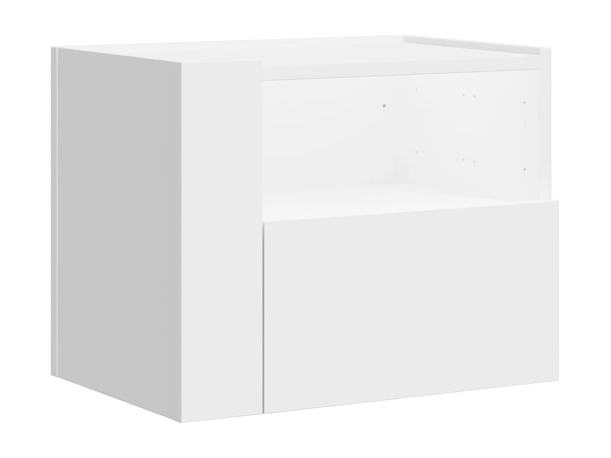 Sun City Center  Table de chevet murale blanc 45x30x35 cm