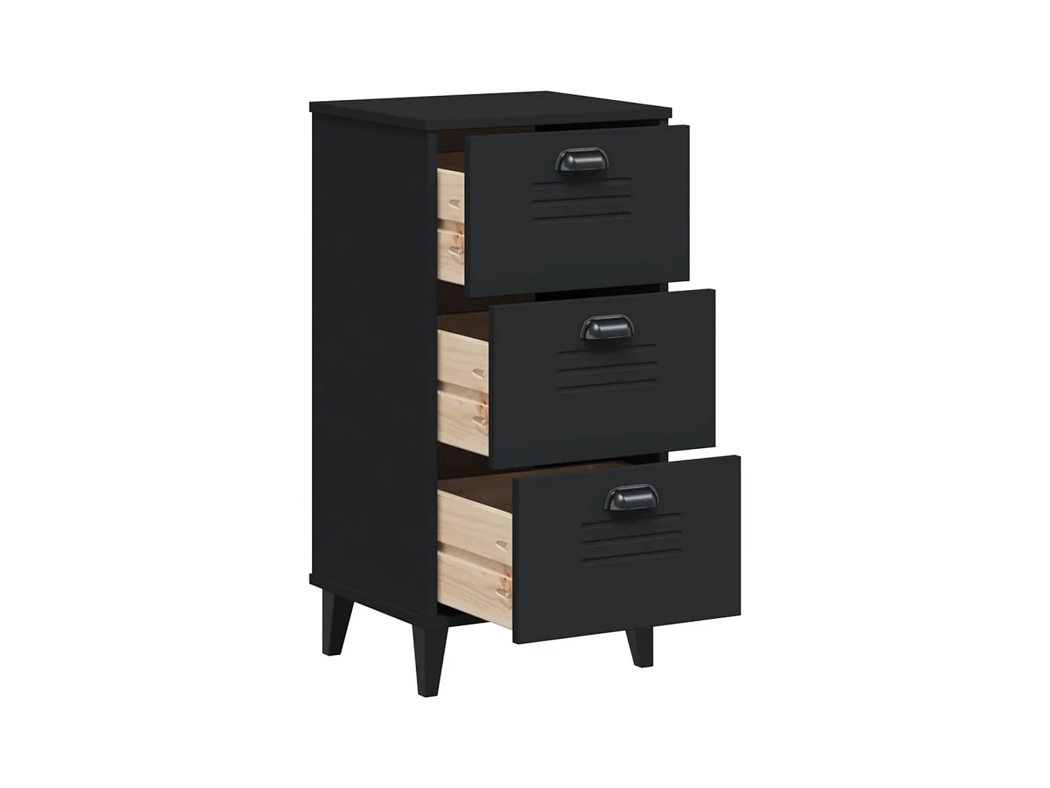 Sophie-Catherine  Table de chevet VIKEN noir bois d'ingénierie