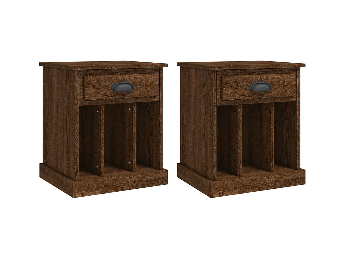 Verónica Paz  Tables de chevet 2 pcs chêne marron 43x36x50 cm