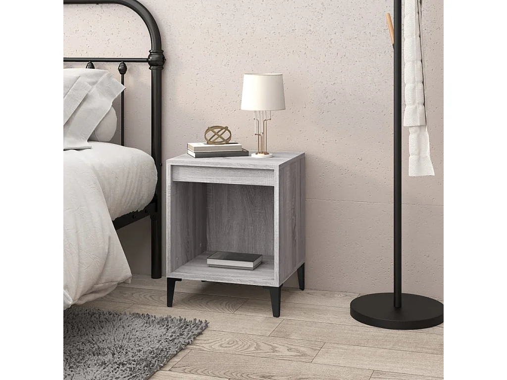 Hartford  Table de chevet Sonoma gris 40x35x50 cm