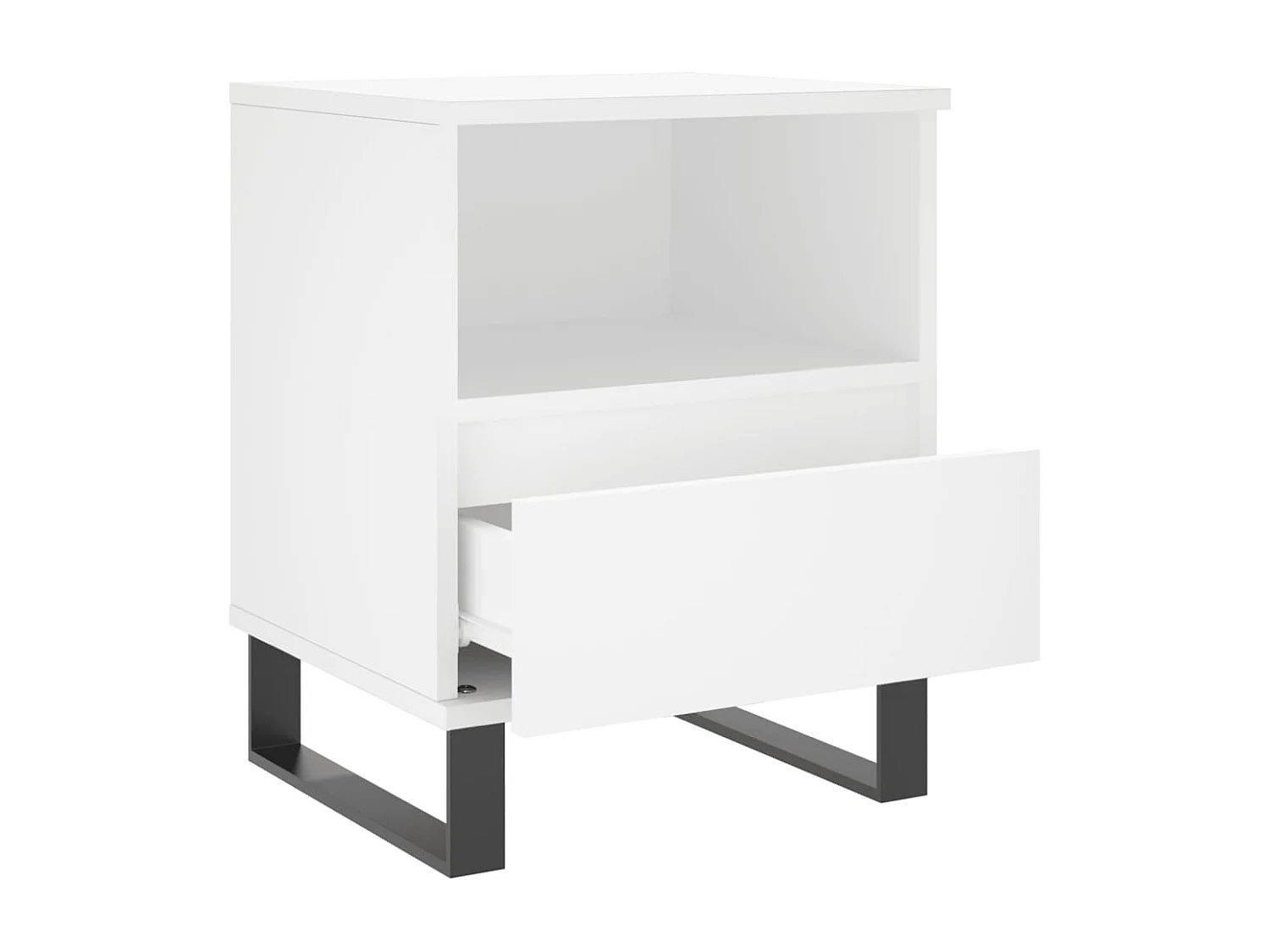 Pau  Nachttische 2 Stk. Weiß 40x35x50 cm Holzwerkstoff