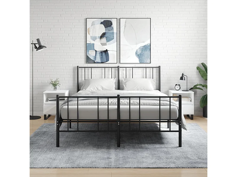 Pau  Tables de chevet 2 pcs blanc 40x35x50 cm bois d’ingénierie