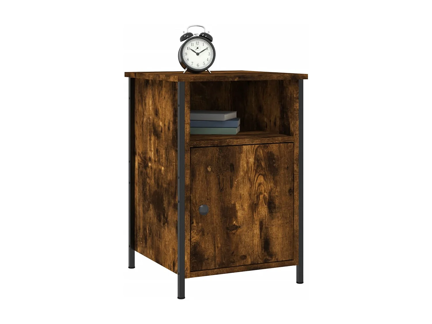 Lindra  Comodino Rovere Fumo 40x42x60 cm Legno Multistrato