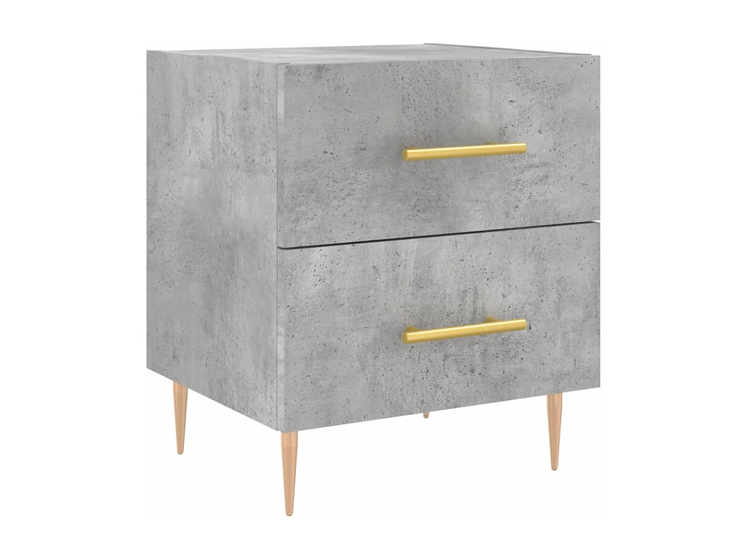 Villa Park  Nachtkastjes 2 st 40x35x47,5 cm bewerkt hout betongrijs