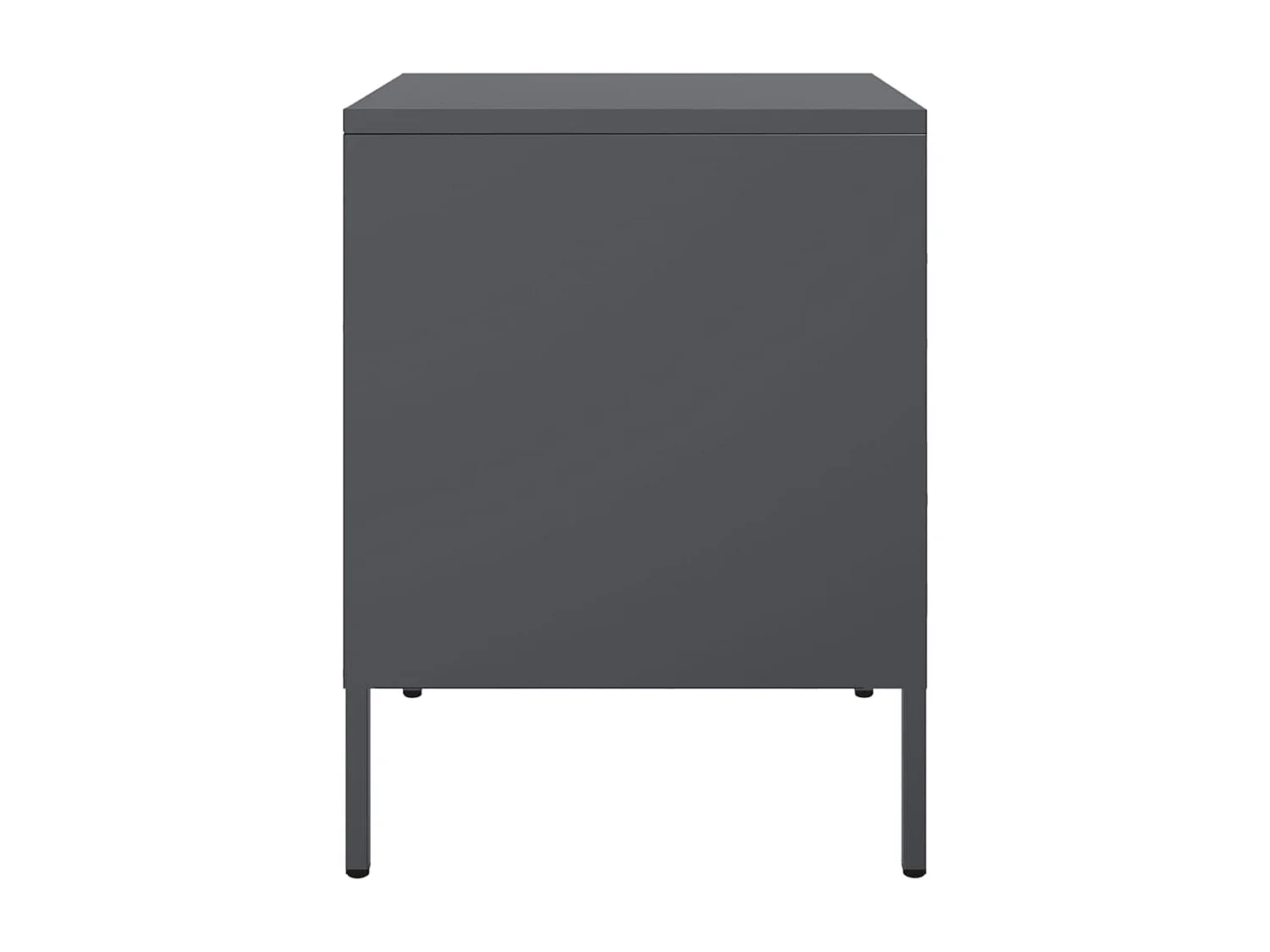 Lucille  Table de chevet anthracite 36x39x50,5 cm acier