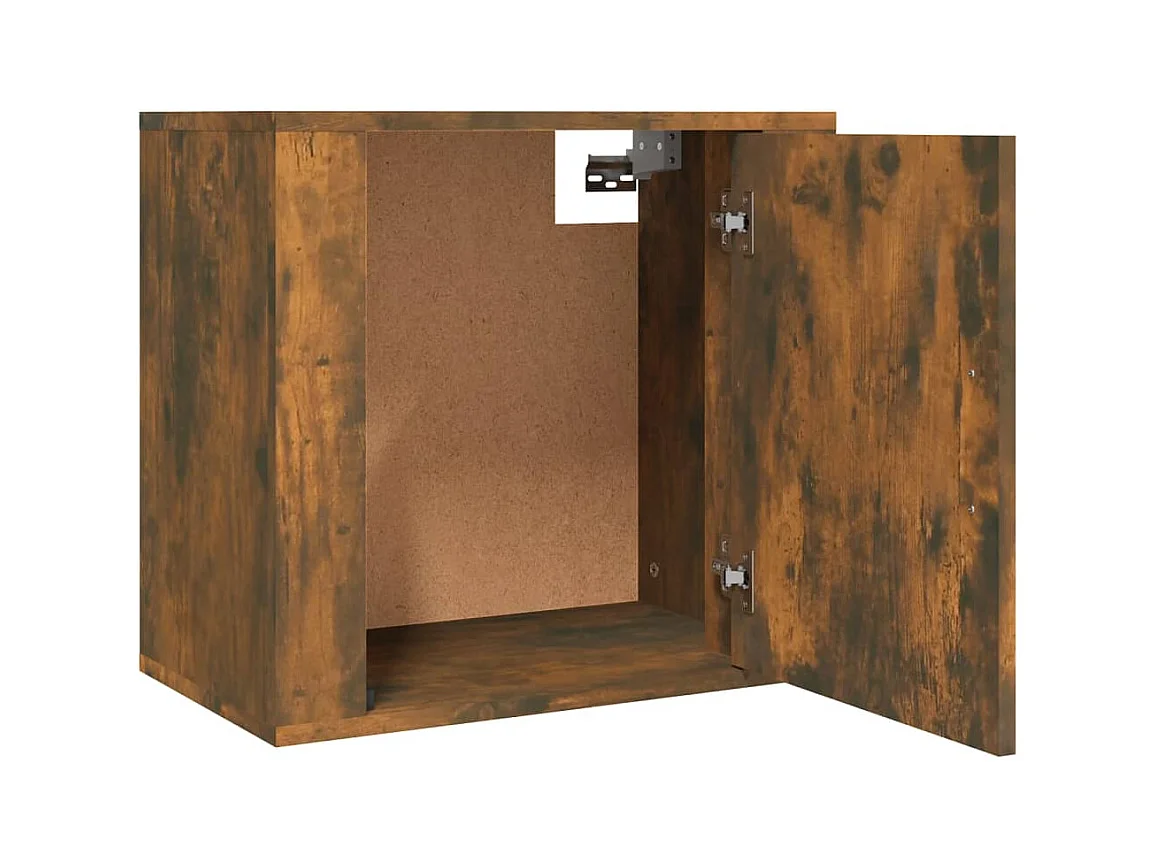 Almond  Table de chevet murale Chêne fumé 50x30x47 cm