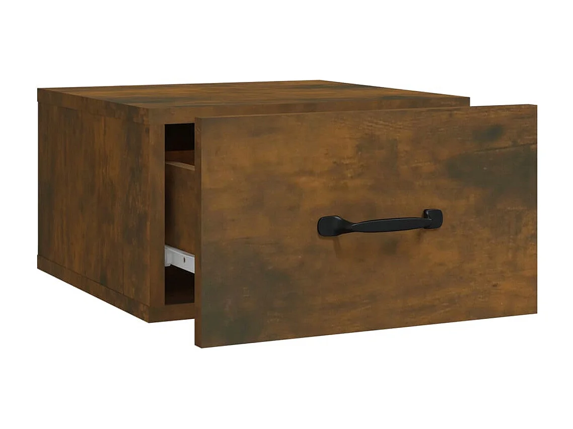 Gemma  Tables de chevet murales 2 pcs Chêne fumé 35x35x20 cm