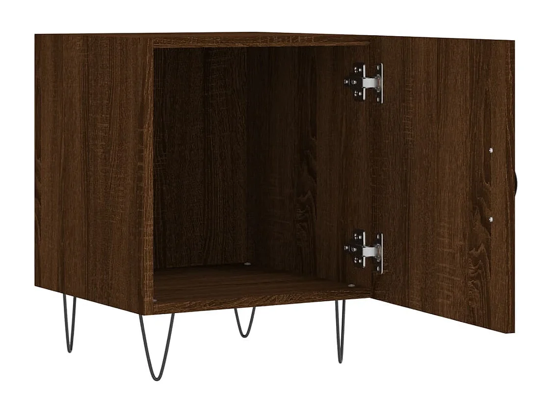 Corning  Tables de chevet 2pcs chêne marron 40x40x50cm bois d'ingénierie