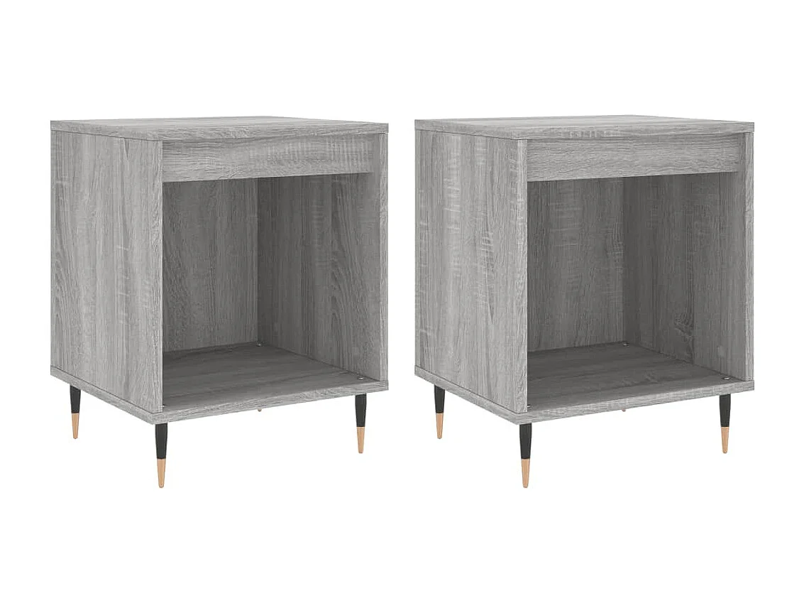 Dustin Mason  Tables de chevet 2 pcs sonoma gris 40x35x50 cm bois ingénierie
