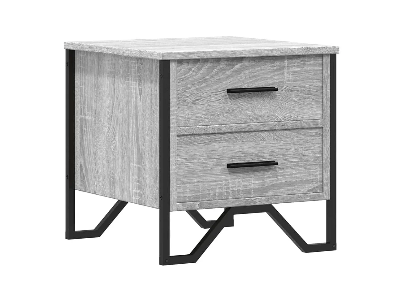 Hanne  Table de chevet sonoma gris 40x41x40 cm bois d'ingénierie