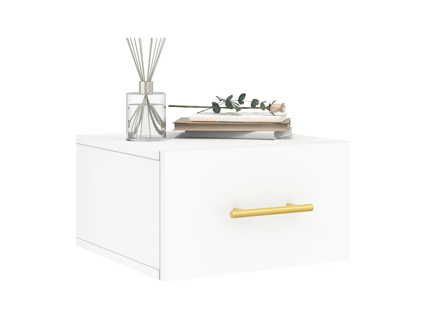 Nylo  Tables de chevet murales 2 pcs blanc 35x35x20 cm