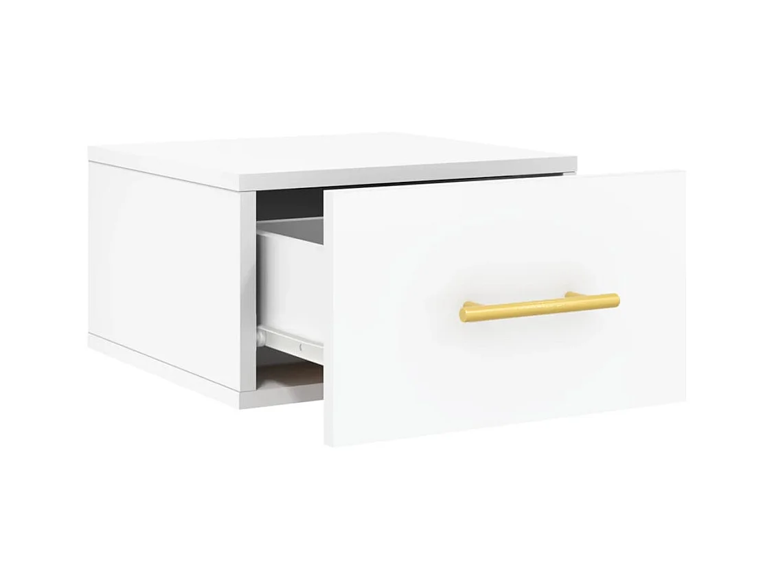 Nylo  Tables de chevet murales 2 pcs blanc 35x35x20 cm
