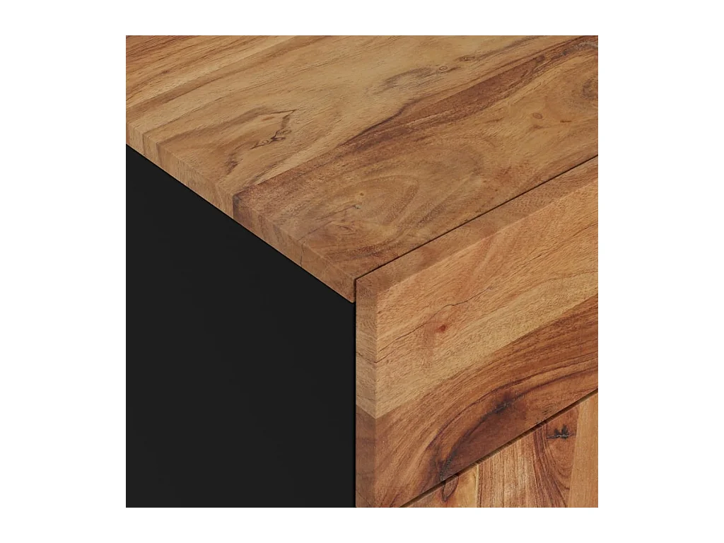 Runar  Table de chevet 50x33x60cm Bois d'acacia solide et d'ingénierie