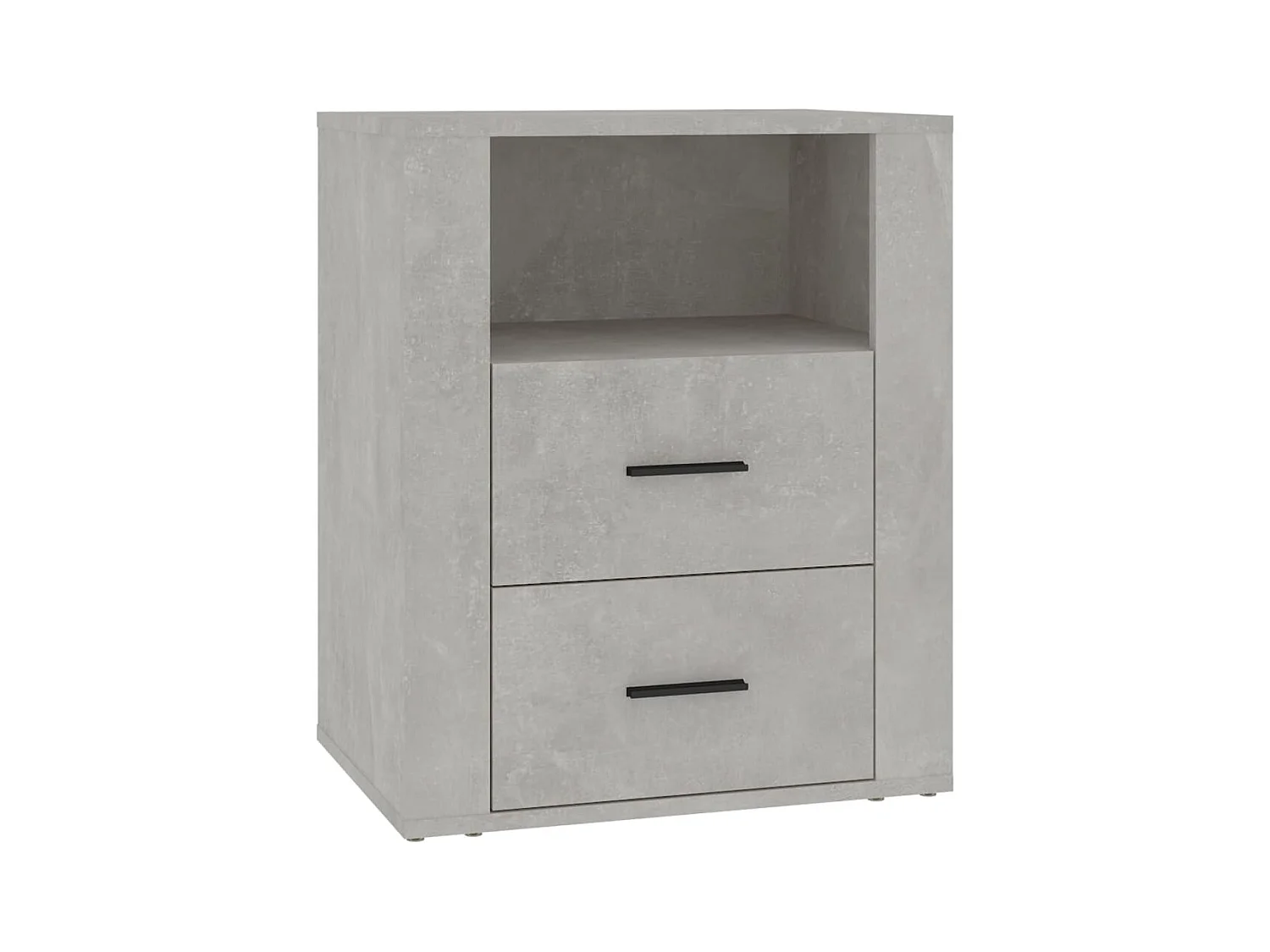 Josephine-Claire  Table de chevet Gris béton 50x36x60 cm Bois d'ingénierie