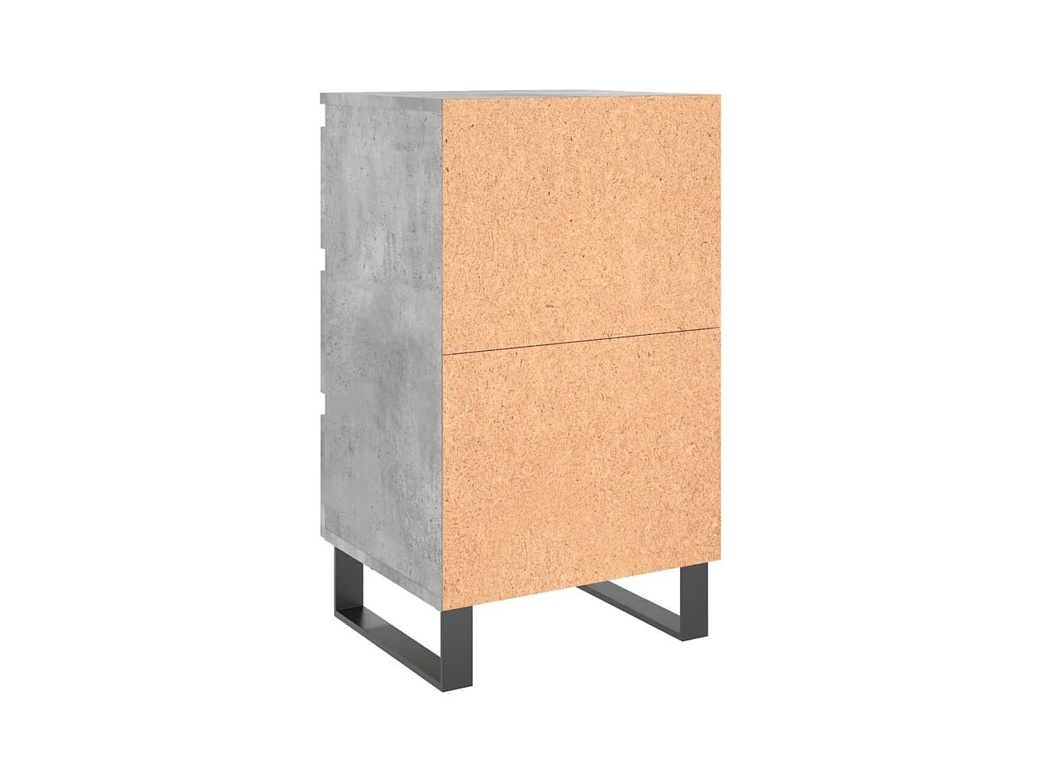 Boxtel  Tables de chevet 2 pcs gris béton 40x35x69 cm bois d’ingénierie