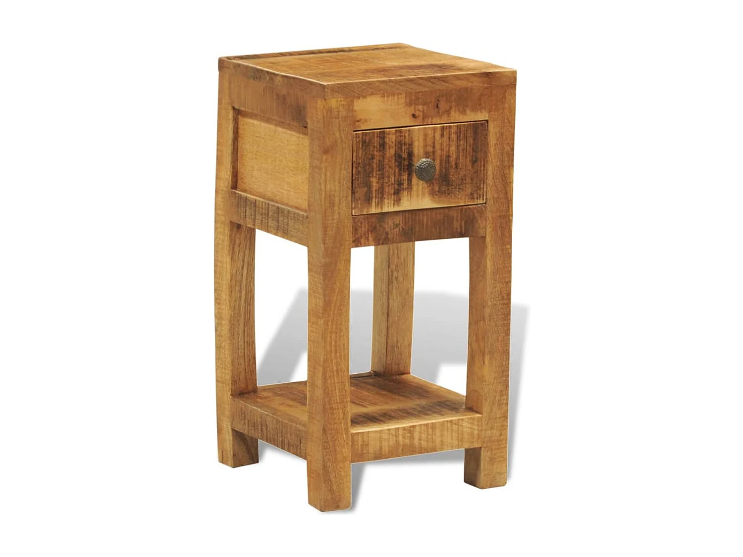 Garden Furniture -  Table de chevet avec 1 tiroir Bois massif de manguier