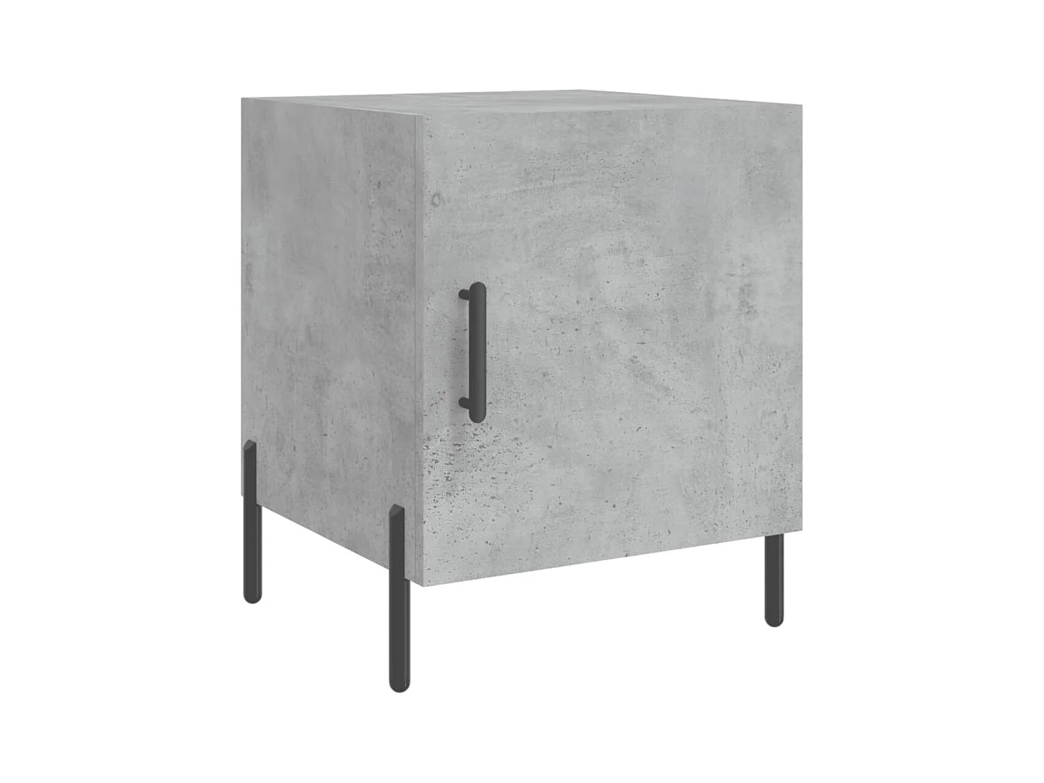 Sulva  Table de chevet gris béton 40x40x50 cm bois d’ingénierie