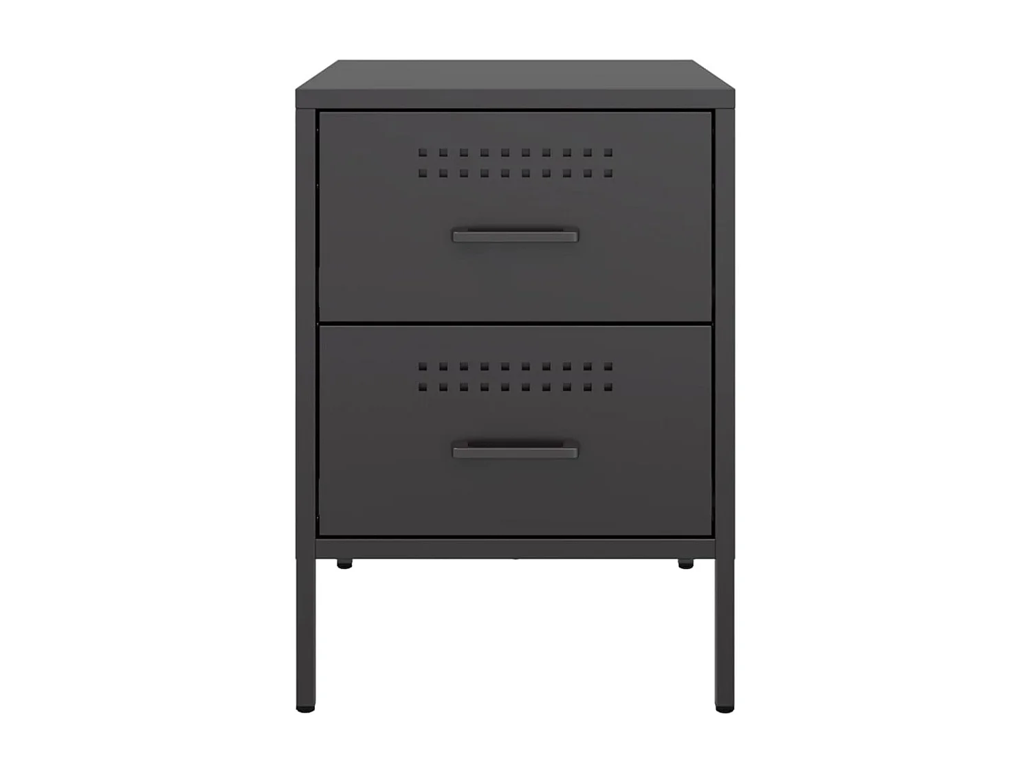 Lucille  Table de chevet noir 36x39x50,5 cm acier