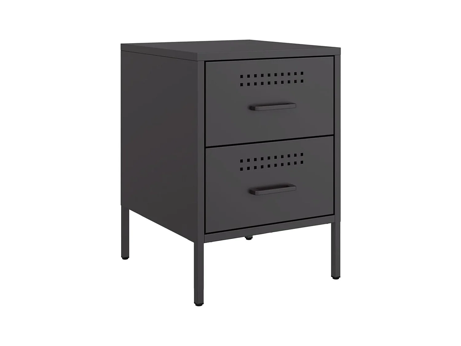 Lucille  Table de chevet noir 36x39x50,5 cm acier