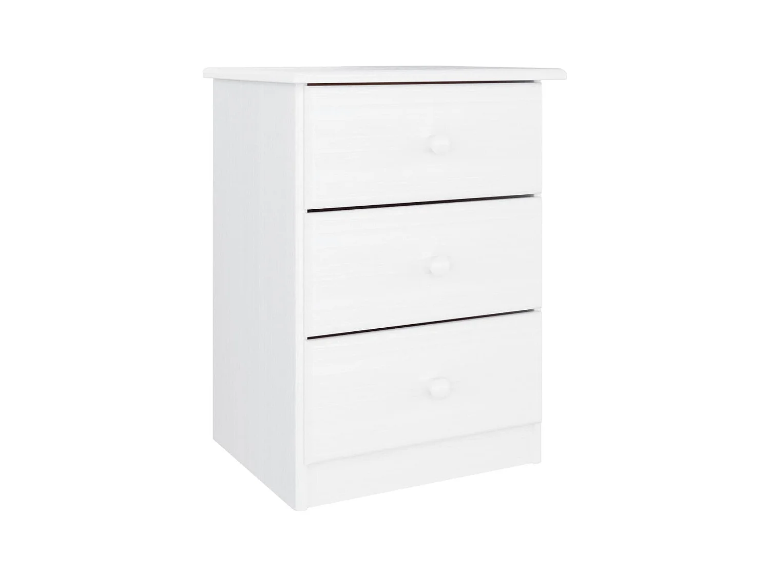 Giulia  Table de chevet ALTA blanc 41x35x55,5 cm bois de pin massif