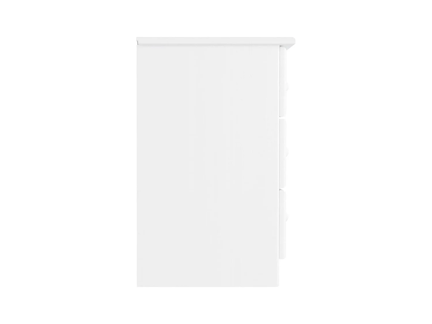 Giulia  Table de chevet ALTA blanc 41x35x55,5 cm bois de pin massif